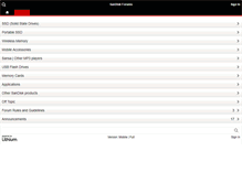 Tablet Screenshot of forums.sandisk.com