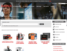 Tablet Screenshot of kb-de.sandisk.com